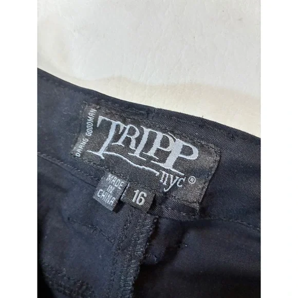 TRIPP NYC Leopard Print Black Trim Pants Size 16 Punk Dark Goth Alternative Y2K - Picture 14 of 16